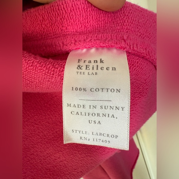 New! Frank & Eileen Mini Belfast Cardigan Soft Blazer Triple Fleece Rose Pink L - Picture 8 of 9